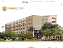 Tablet Screenshot of khalsacollegepatiala.org
